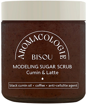 Bisou~Моделирующий скраб для тела с черным тмином и латте~Modeling Sugar Scrub