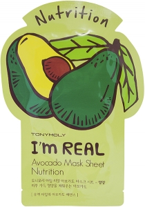 TONY MOLY~Тканевая питательная маска с экстрактом авокадо I’m Real~ Avocado Mask Sheet Nutrition