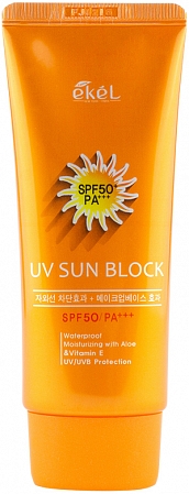 Ekel~Солнцезащитный крем с экстрактом алоэ UV SPF 50/PA+++~Sun Block