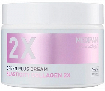 Medipam~Крем двойной уход для восстановления эластичности с коллагеном~Green Plus 2x Cream