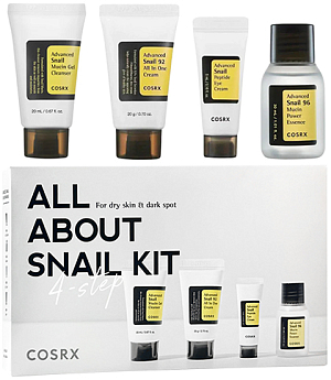 Cosrx~Набор миниатюр с муцином улитки~All About Snail Kit 4 Step