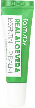 FarmStay~Суперувлажняющий бальзам для губ с алоэ~Real Aloe Vera Essential Lip Balm
