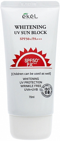 Ekel~Солнцезащитный крем водостойкий SPF 50+ PA+++~Sun Cream UV Whitening