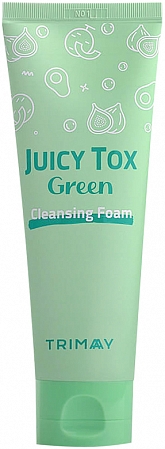 Trimay~Очищающая пенка на основе экстрактов авокадо и яблока~Juicy Tox Green Cleansing Foam