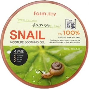 FarmStay~Увлажняющий, успокаивающий гель с муцином улитки~Moisture Soothing Gel Snail