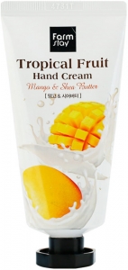 FarmStay~Крем для рук с маслом ши и манго~Tropical Fruit Hand Cream Shea Butter and Mango