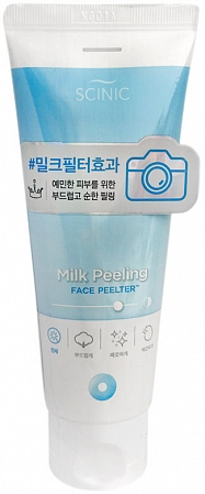 Scinic~Молочный пилинг-скатка для чувствительной кожи ~Milk Peeling Face Peelter