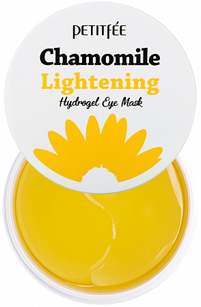 Petitfee~Осветляющие гидрогелевые патчи с экстрактом ромашки~Chamomile Lightening Hydrogel Eye Patch