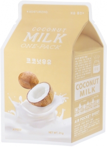 Apieu~Увлажняющая тканевая маска с экстрактом кокоса~Coconut Milk One-Pack